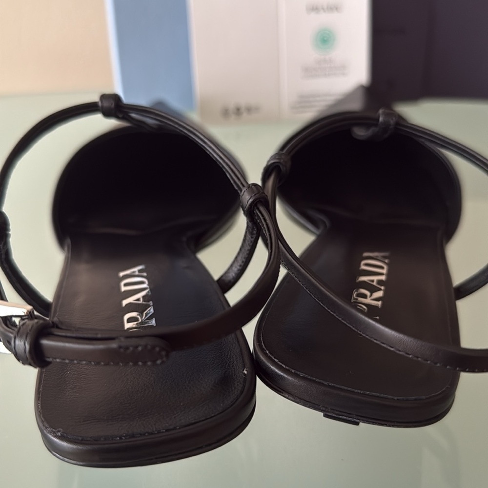 NIB PRADA Modellerie Pointed toe kitten Heel Slingback PUMP/shoes 8-8.5 US/38.5 - Picture 12 of 16